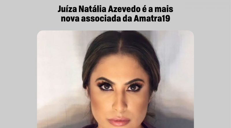 Juíza Natália Azevedo é a mais nova associada da Amatra19