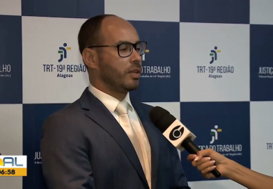 Juiz Nilton Beltrão participa de telejornal Bom Dia Alagoas, da TV Gazeta, para falar sobre leilão do TRT/AL