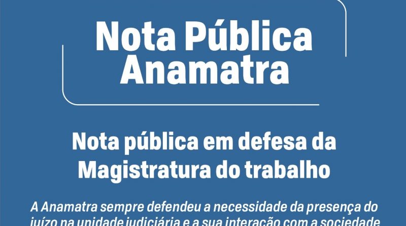 Nota Pública Anamatra
