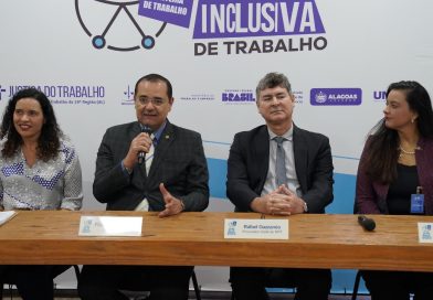 Vice-presidente da Amatra19, juiz Flávio Luiz da Costa participa de lançamento do Mutirão Vaga Inclusiva de Trabalho